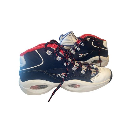Reebok Question Mid USA Olympic Red White Blue Men's Basketball Iverson Size 5.5 - Picture 4 of 6